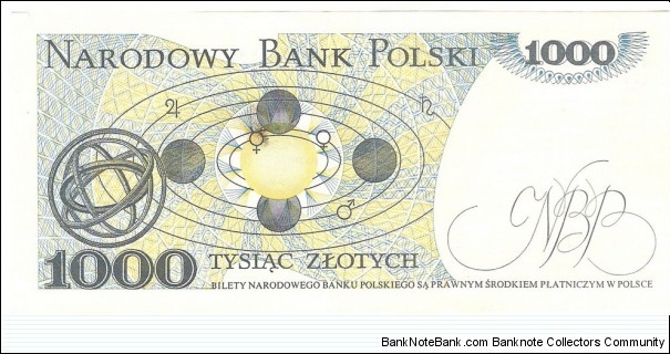 Banknote from Poland year 1982