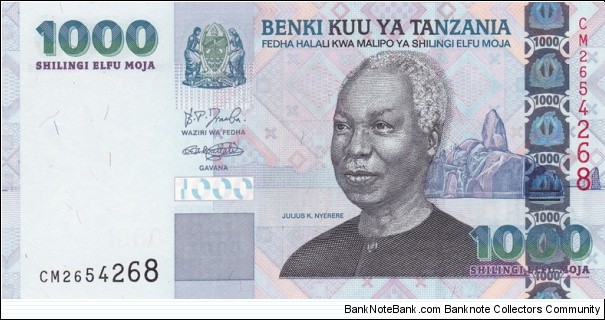 Tanzania P36a (1000 shillings ND 2003) Banknote