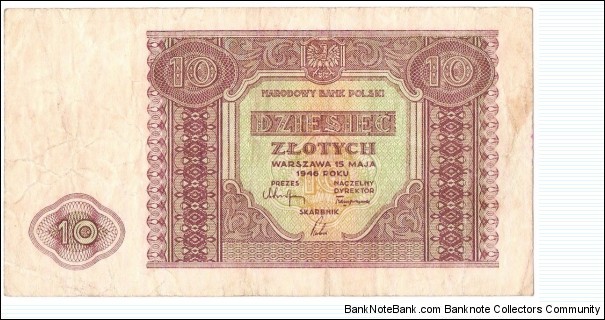 10 Zloty(People's Republic) Banknote