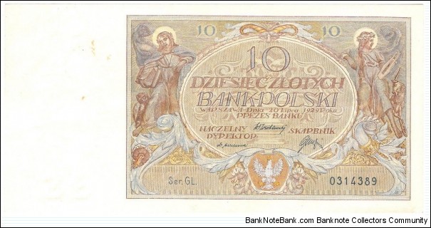 10 Zloty(Interbellum Period) Banknote