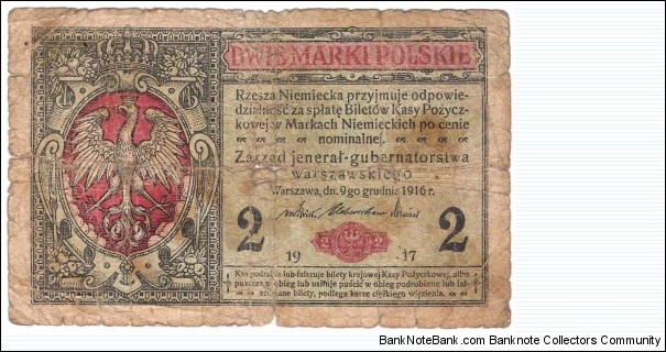 2 Marki(German Occupation of Poland / First WorldWar) Banknote