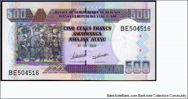 500 Francs / Amafranga__pk# 45__01.05.2009__size 130 x 67 mm Banknote