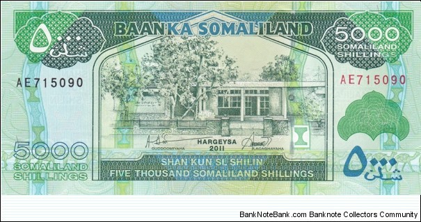 Somaliland PNew (5000 shillings 2011) Banknote