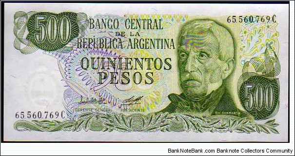 500 Pesos__pk# 303 c C__series C__1977-1982  Banknote