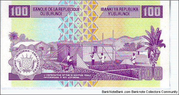 Banknote from Burundi year 2010