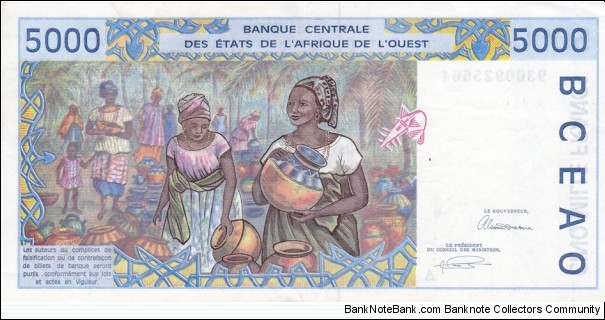 Banknote from West African States year 1993