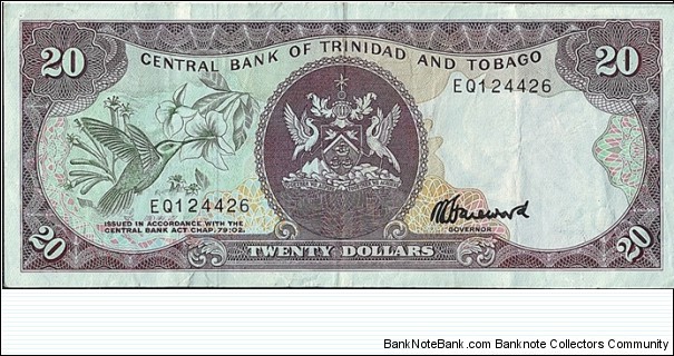 Trinidad & Tobago N.D. 20 Dollars. Banknote