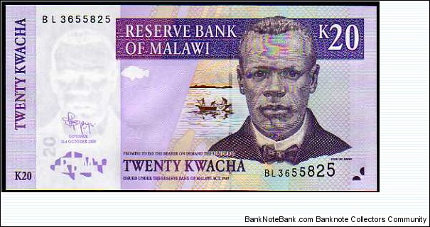 20 Kwacha__pk# 52 e__31.10.2009 Banknote