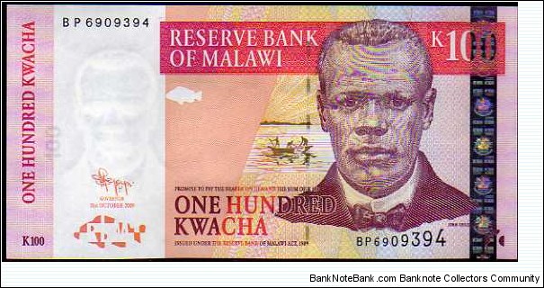 100 Kwacha__pk# 54 d__31.10.2009 Banknote