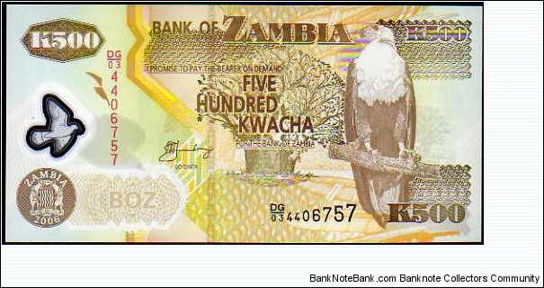 500 Kwacha__pk# 43 e__Polymer Banknote