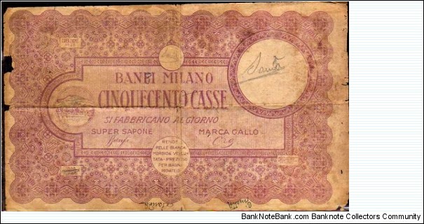 Banknote from Italy year 1925