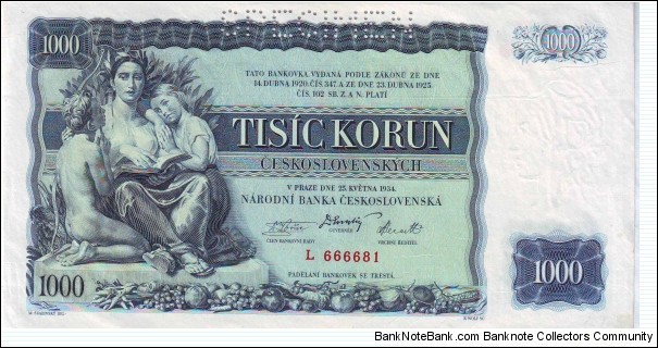  1000 Korun Banknote