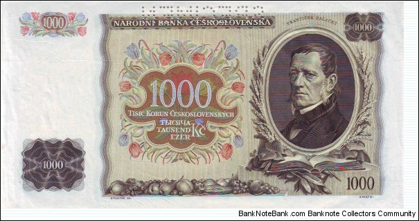 Banknote from Czech Republic year 1934
