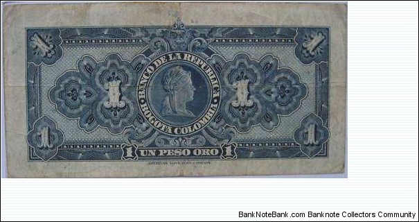 Banknote from Colombia year 1943