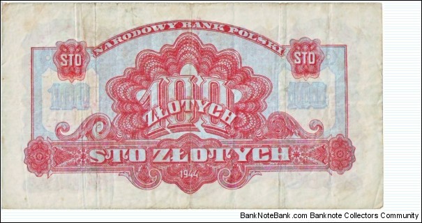 Banknote from Poland year 1944