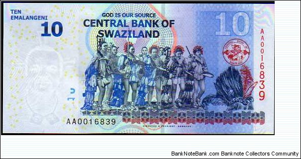 Banknote from Swaziland year 2010