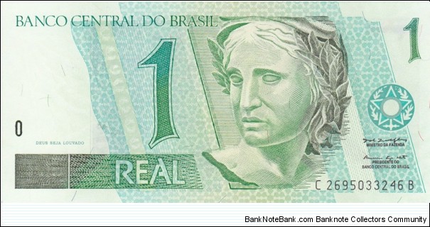 Brazil P243Af (1 real ND 1997-) Banknote