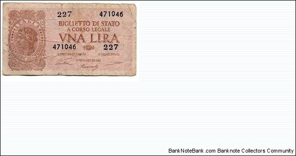 1 lira from Italy Banknote