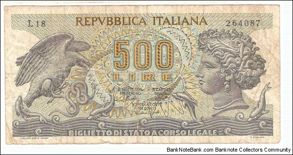500 Lire(1967) Banknote