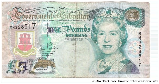 5 Pounds Sterling(commemorative Issue 2000) Banknote