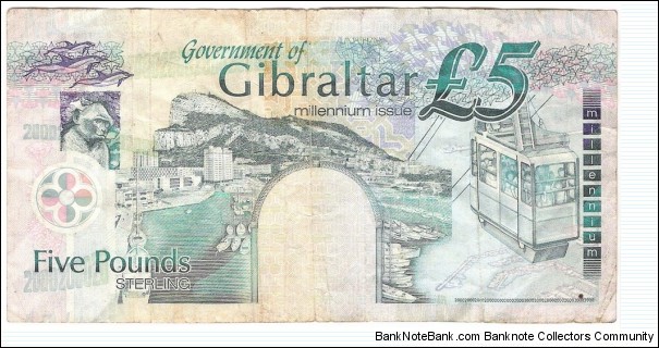 Banknote from Gibraltar year 2000