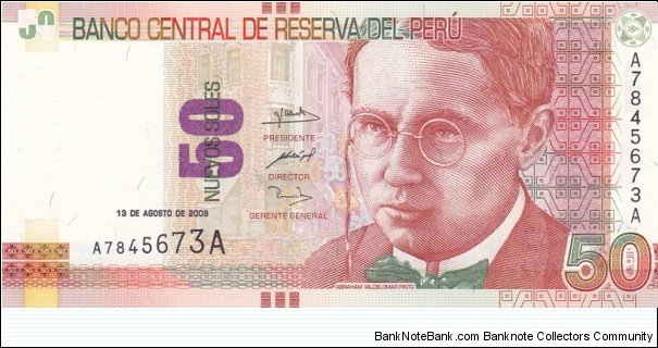 Peru P184 (50 nuevos soles 13/8-2009) Banknote