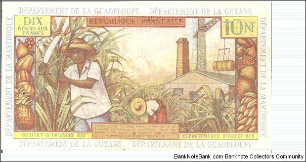 Banknote from French Guiana year 1963