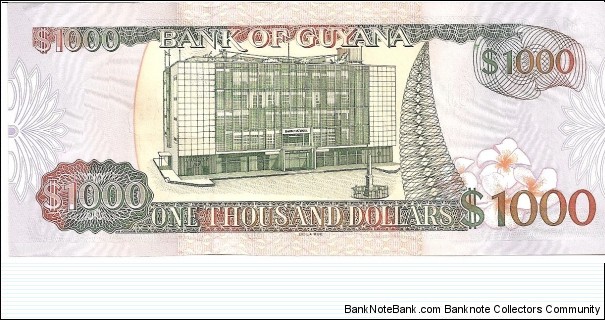 Banknote from Guyana year 2000