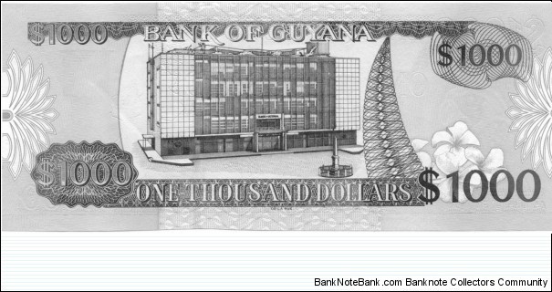 Banknote from Guyana year 2000
