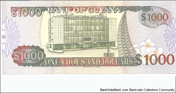 Banknote from Guyana year 1996