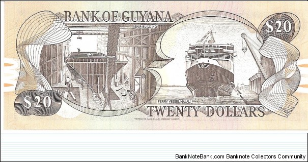 Banknote from Guyana year 1996