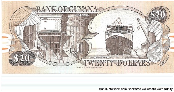 Banknote from Guyana year 1989