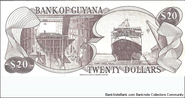 Banknote from Guyana year 1966