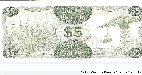 Banknote from Guyana year 1966