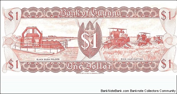 Banknote from Guyana year 1966