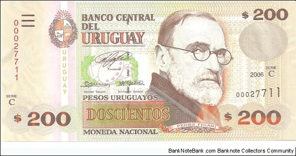 P89a - 200 Pesos Uruguayos
Series - C Banknote