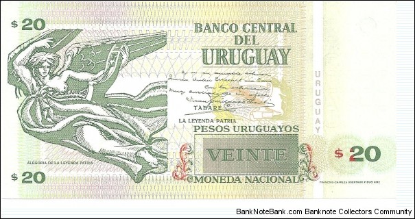 Banknote from Uruguay year 2008