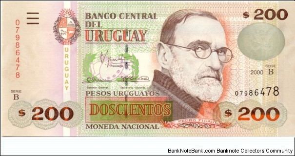 P77b - 200 Pesos Uruguayos 
Series - B Banknote