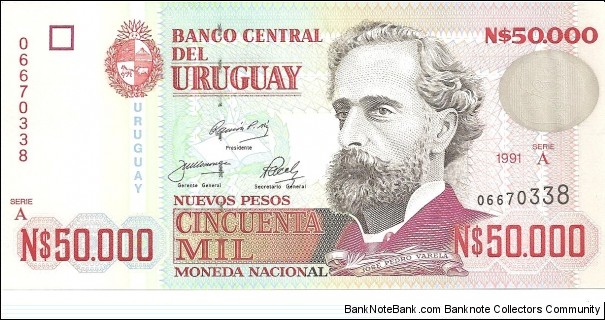 P70a - 50,000 Nuevos Pesos 
Series - A Banknote