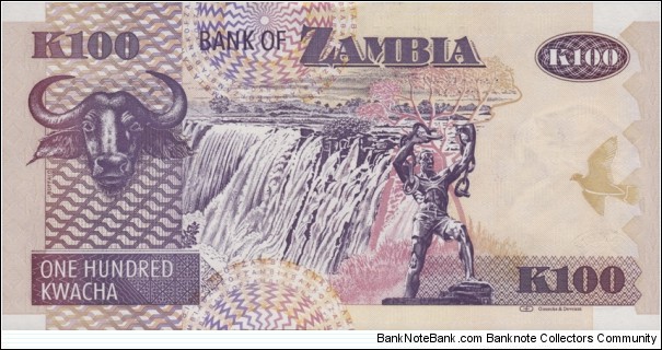 Banknote from Zambia year 2011