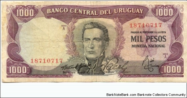 P49a - 1000 Pesos 
Series - A Banknote
