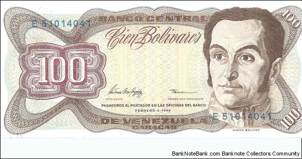 P66f - 100 Bolivares - 05.02.1998 Banknote