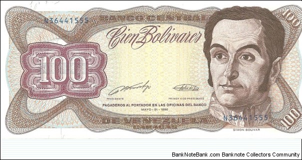 P66c - 100 Bolivares - 31.05.1990 Banknote