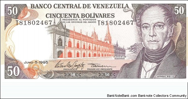 P65e - 50 Bolivares - 05.06.1995 Banknote