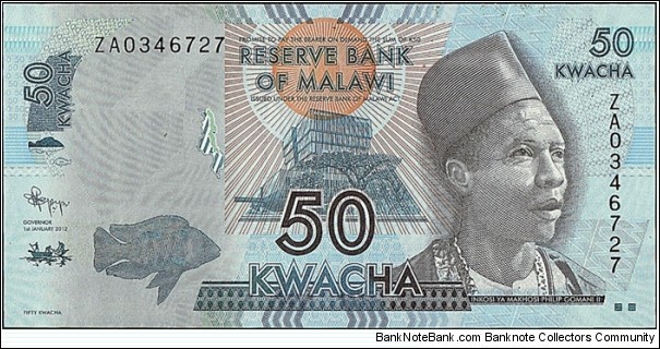 Malawi 2012 50 Kwacha.

Replacement note. Banknote
