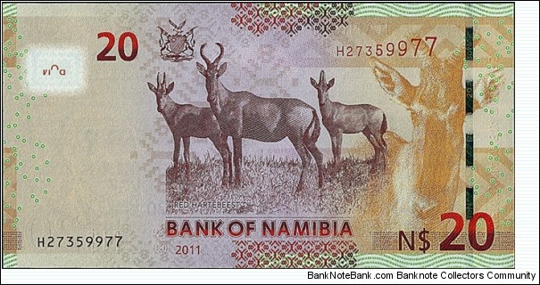 Banknote from Namibia year 2011