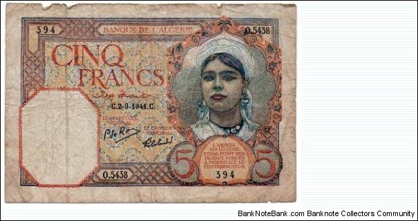 5 FRANCS Banknote