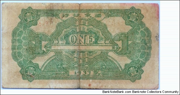 Banknote from China year 1933