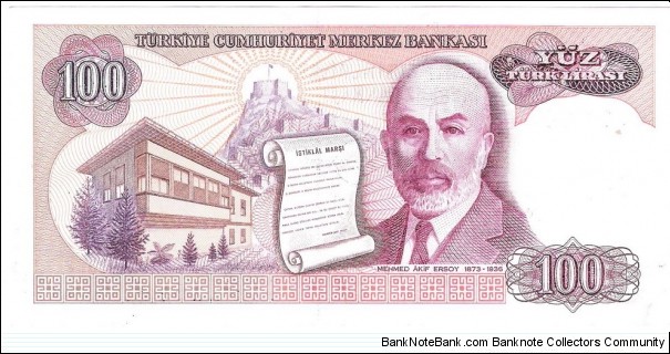 Banknote from Turkey year 1984