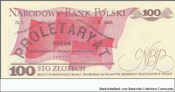 Banknote from Poland year 1986